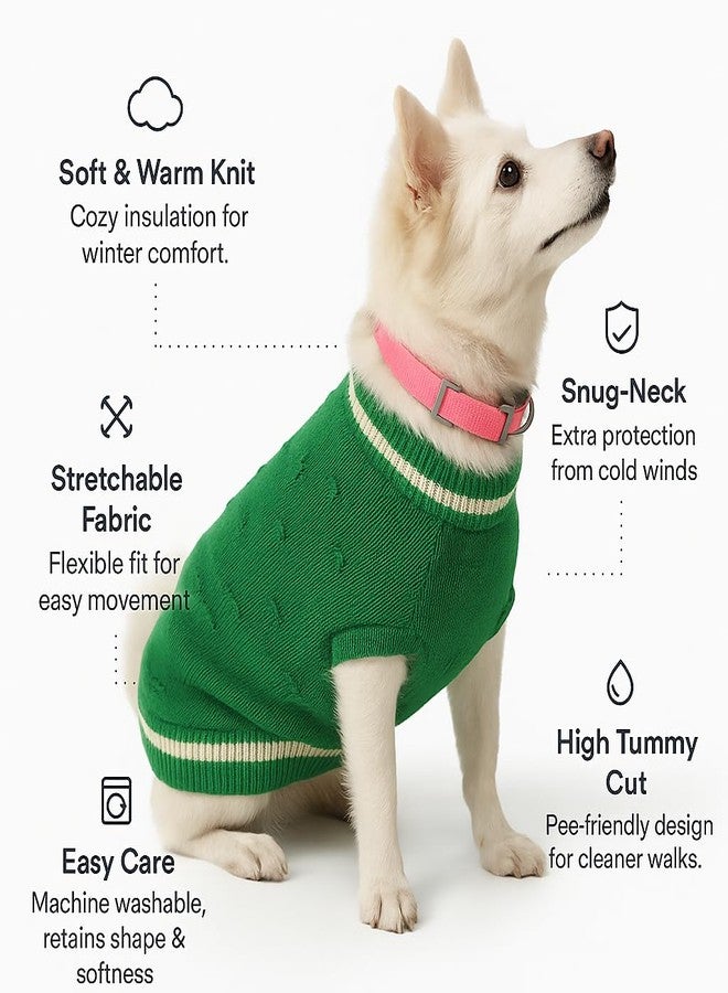 Zigly Lifestyle Wonderland Sweater for Dogs-L-(37.3cm)| Cozy Winter Knit Sweater for Pets| Cozy Warm Pet Clothing|Cozy Warm Wear for Dogs - Image 2